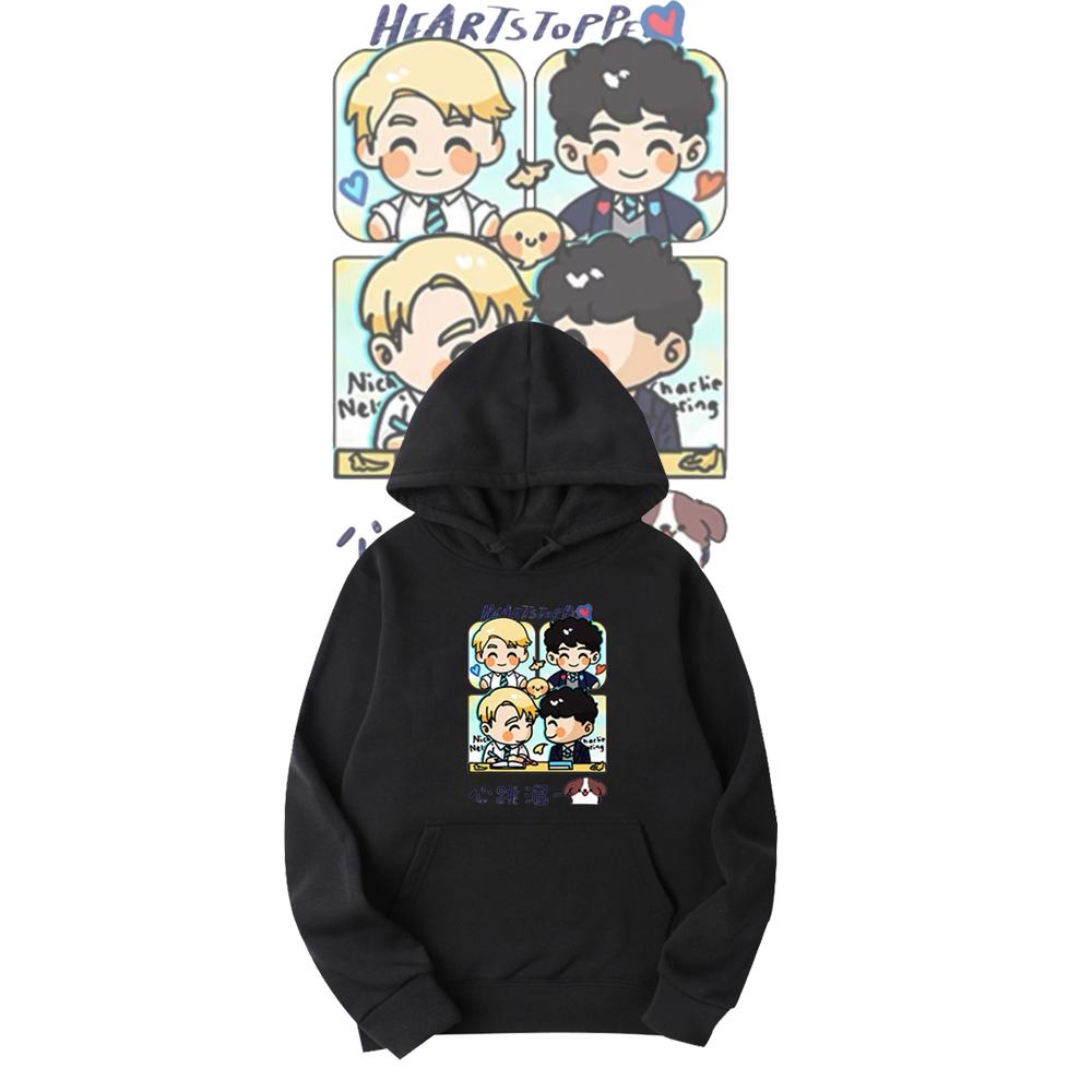 心跳漏一拍周边联名印花连帽卫