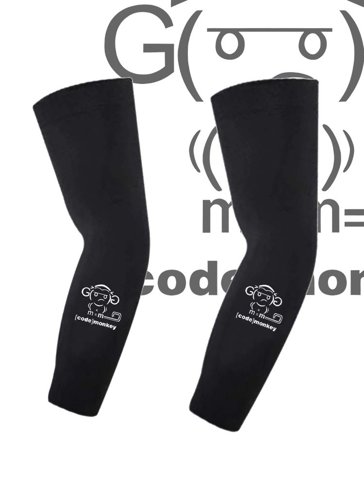 极客Github谷歌程序员IT码农印花冰袖代码男女防晒护臂冰丝袖套子