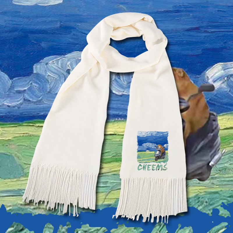 丧狗谢谢你狗子cheems皮卡丘创意披肩围巾男女学生保暖围脖可定制