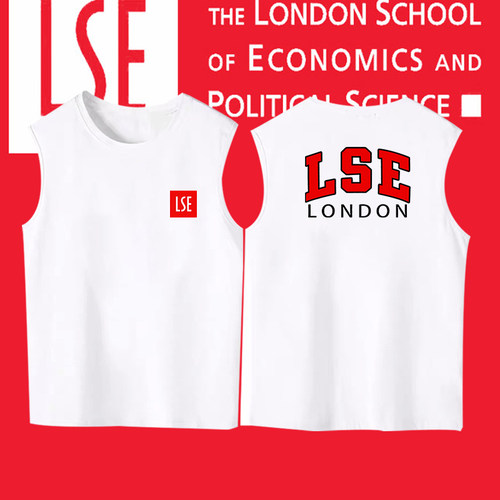 英国伦敦政治经济学院背心纪念品周边LSE校服纯棉无袖休闲上衣服