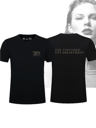 TTPD霉霉新专辑泰勒斯威夫特周边印花短袖男女宽松纯棉T恤上衣服