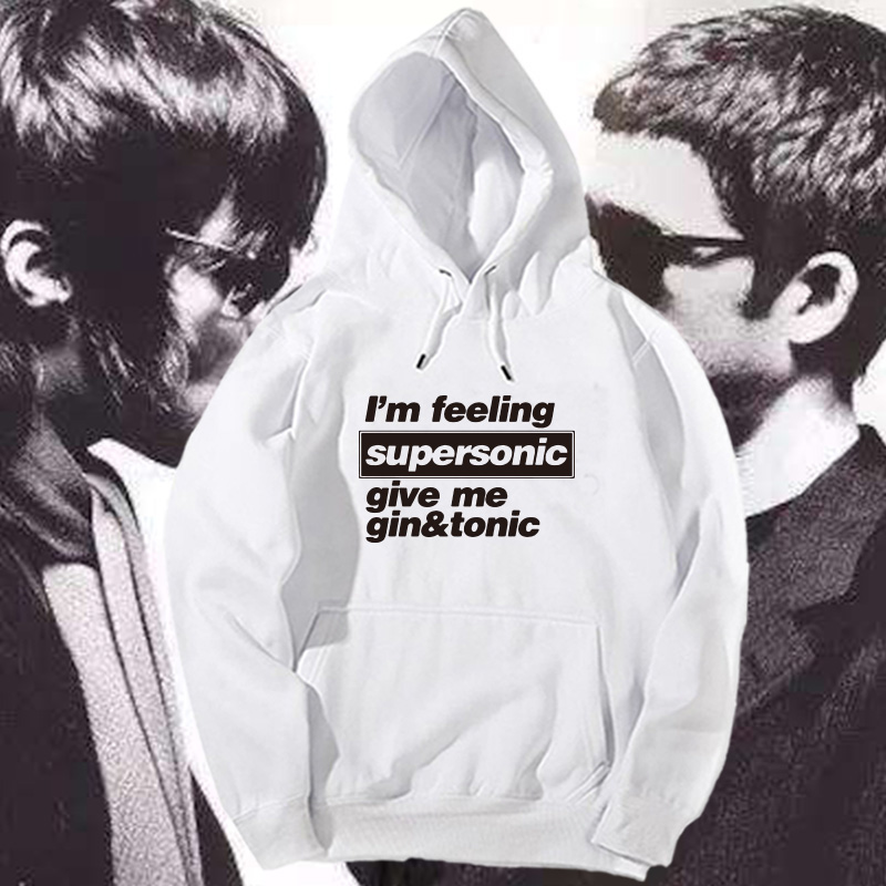 绿洲乐队英伦摇滚liam带帽卫衣