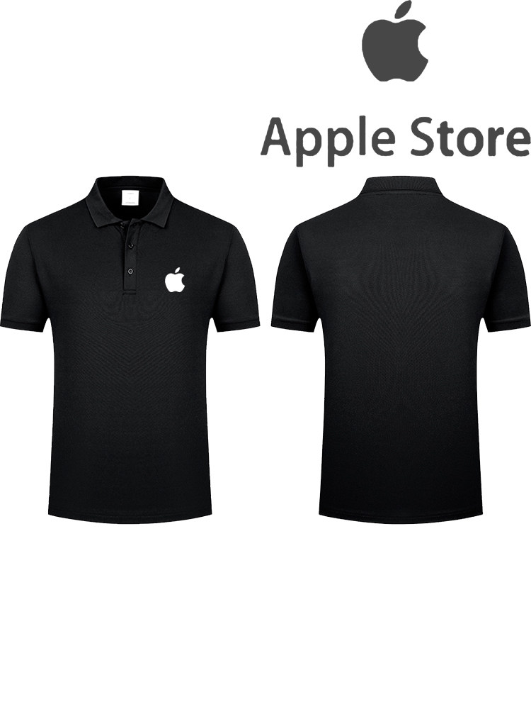 APPLE苹果标志短袖T恤专卖店男女工作服营销活动服定制纪念POLO衫
