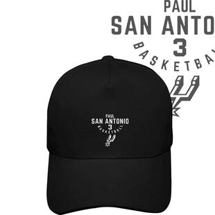 保罗3号马刺队篮球训练印花棒球帽男女同款运动潮流休闲鸭舌帽子