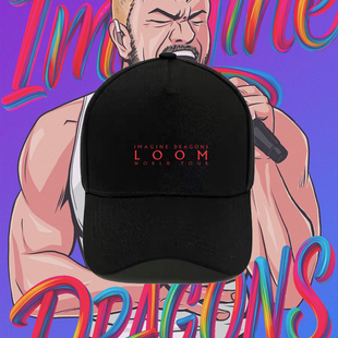 Imagine Dragons梦龙乐队应援周边巡演印花棒球帽男女遮阳鸭舌帽