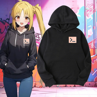孤独摇滚动漫周边伊地知虹夏同款cos印花连帽卫衣宽松运动上衣服