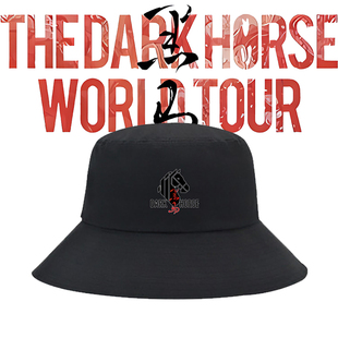 李荣浩黑马世界巡回演唱会周边同款印花渔夫帽男女应援遮阳盆帽夏