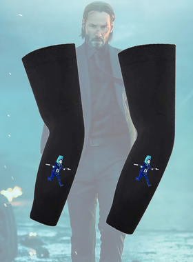 疾速追杀4John Wick基努急速特攻欧美电影印花冰袖男女防晒袖套夏