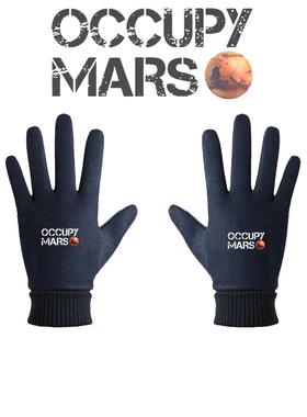 马斯克同款占领火星OCCUPY MARS SpaceX秋冬保暖骑行触屏印花手套