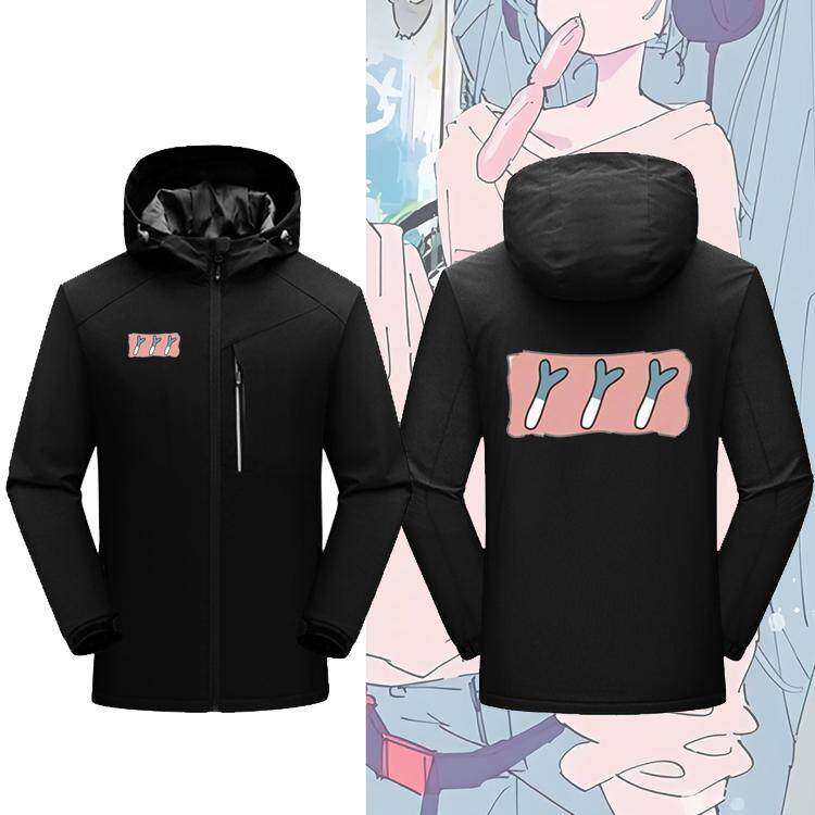 初音未来联名葱娘同款印花冲锋衣