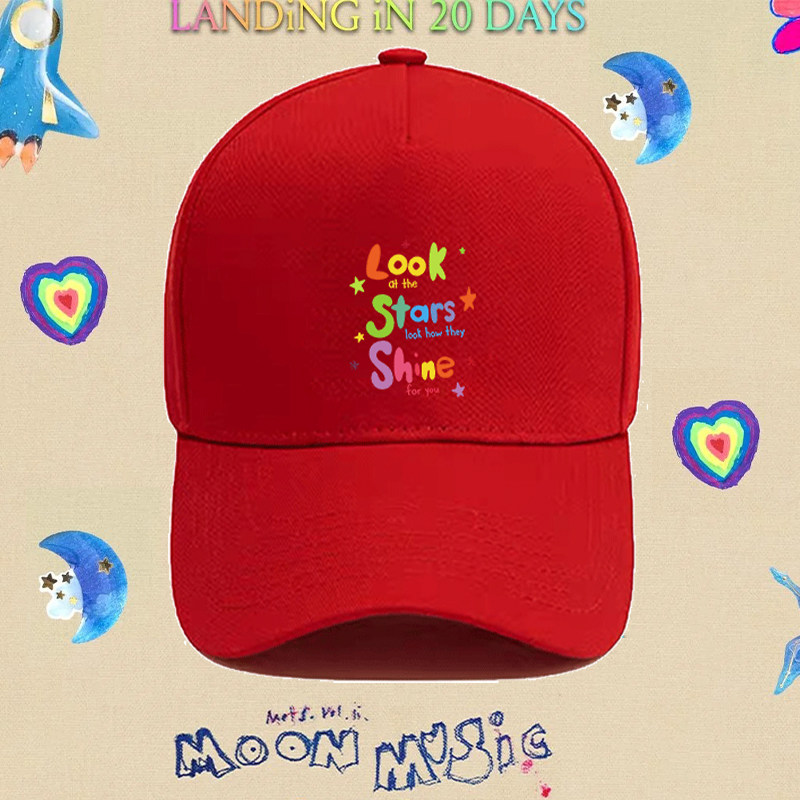 ColdPlay酷玩乐队Yellow摇滚演唱会周边印花棒球帽男女纯棉鸭舌帽