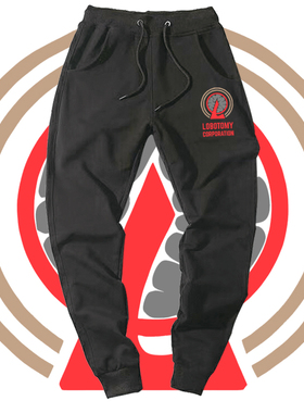 脑叶公司周边同款Lobotomy Corporation男女游戏印花宽松休闲长裤