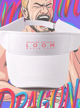 Imagine Dragons演唱会梦龙乐队应援周边巡演印花遮阳纯棉空顶帽