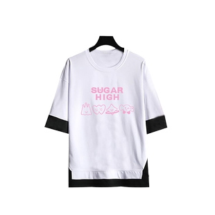 王心凌SugarHigh演唱会同款粉丝应援服假两件男女周边宽松五分袖