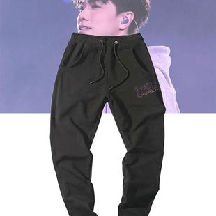 Hins张敬轩周边粉丝应援至少要见面上万次宽松设计感休闲宽松长裤