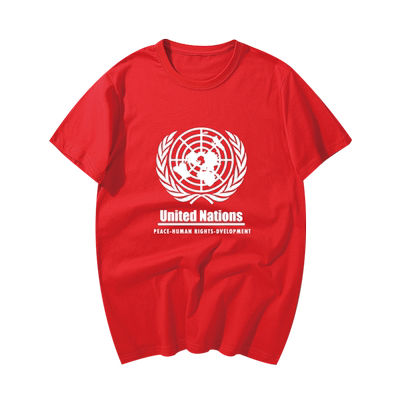 联合国United Nations地理信息创意标志短袖男女T恤衫半袖上衣服