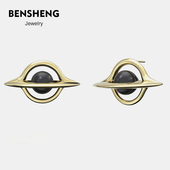 BENSHENG星辰卡冈图雅黑洞耳钉女个性 小众轻奢ins简约饰品耳饰