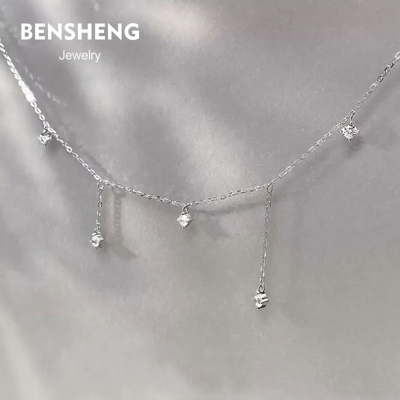 BENSHENG满天星通体925纯银项链