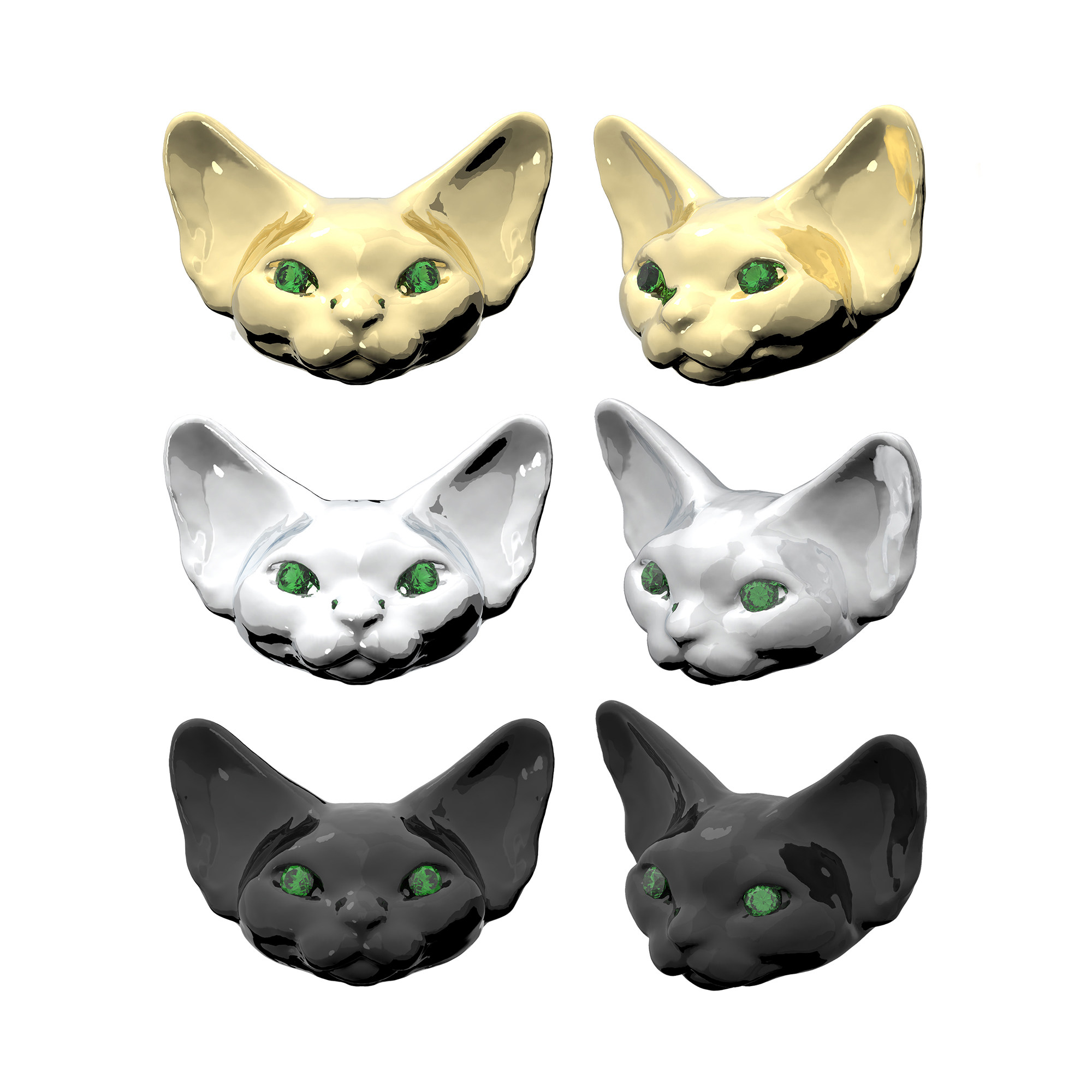 BENSHENG德文猫耳钉女耳环原创简约轻奢甜酷小众设计感耳饰,饰品/流行首饰/时尚饰品新,耳钉,淘宝优惠券,粉丝福利购,淘宝优惠卷