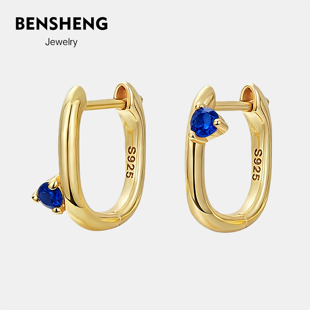 培育蓝宝石925纯银北极星耳扣耳钉女耳环法式高级感气质小众耳饰,饰品/流行首饰/时尚饰品新,耳钉,淘宝优惠券,粉丝福利购,淘宝优惠卷