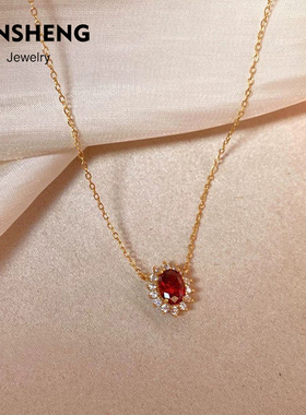 BENSHENG法式复古宫廷风925纯银项链女锁骨链shining轻奢欧式饰品