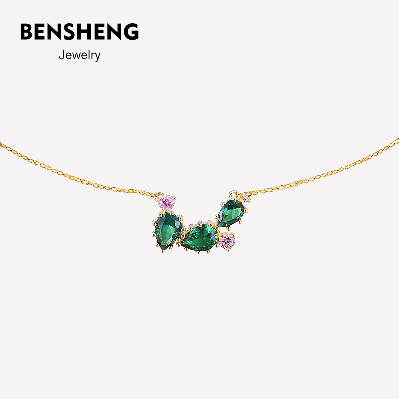 BESHENG仙人掌项链女小众设计