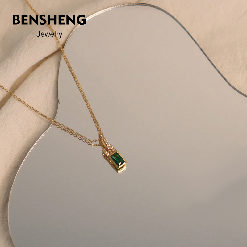 绿风铃项链BENSHENG925纯银