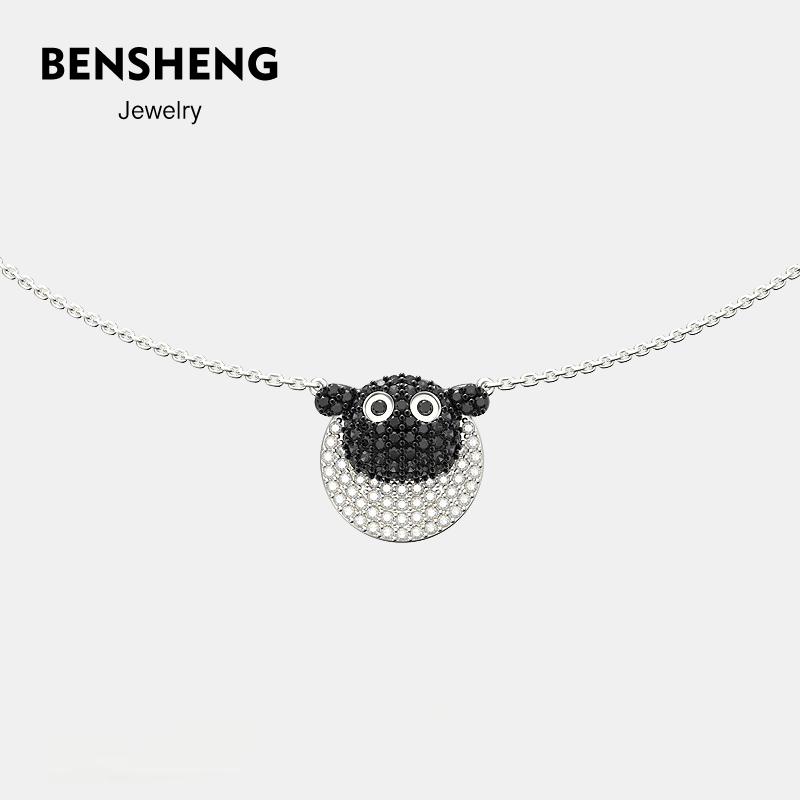 BENSHENG小羊耳钉女原创小众