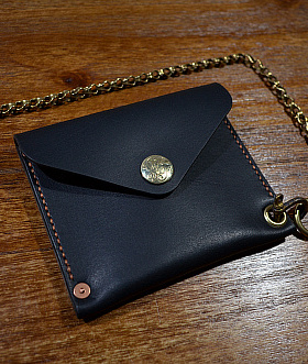 清仓LuckyJohn风格阿美咔叽美式复古手工植鞣牛皮财布零钱包卡包