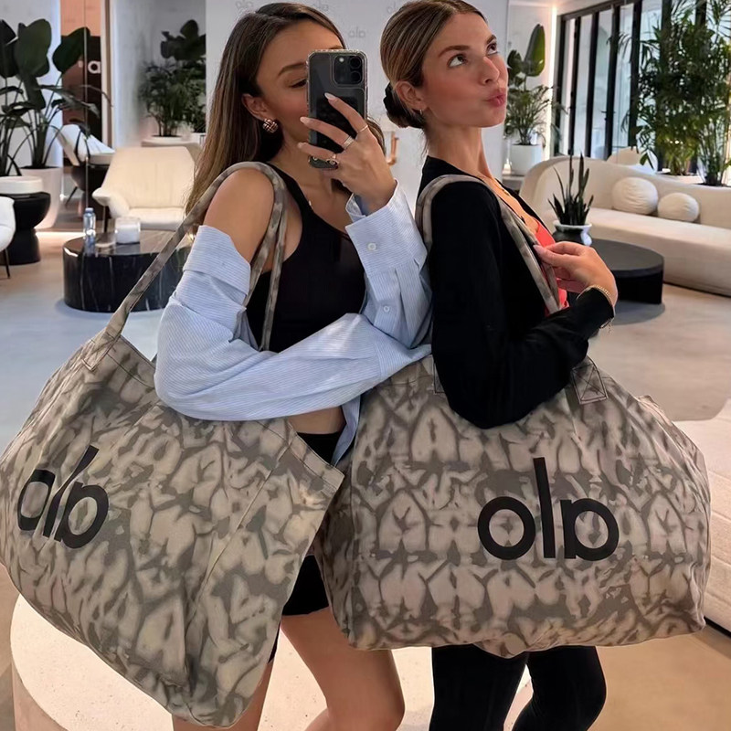alo yoga瑜伽包单肩包帆布包男女通用大容量购物袋运动户外健身包