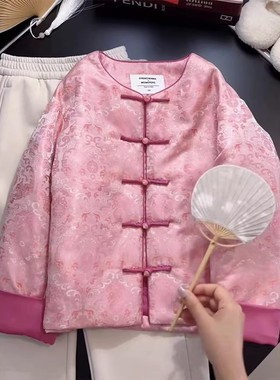 女童秋装新款国风外套2025年秋冬中大童盘扣夹棉打底衫修身马甲潮