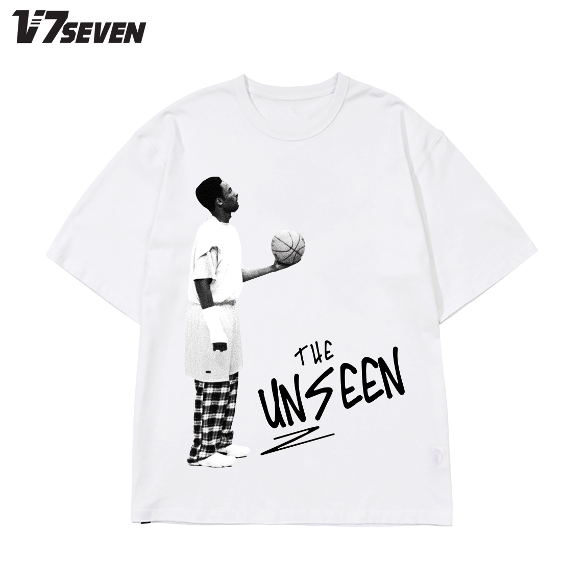 V7SEVEN塔图姆上身同款科比右手骨折罚球训练双面数码直喷印花T恤