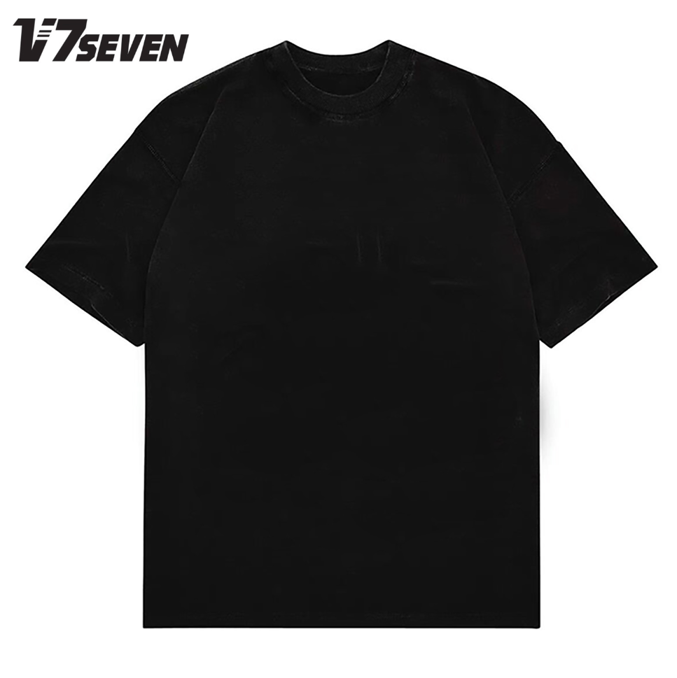 v7seven纯色260g重磅休闲短袖
