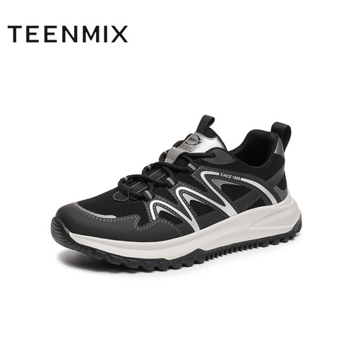 天美意春新款运动户外百搭潮流厚底出游男网面鞋WMX32CM5