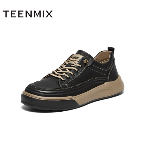 天美意春新款商场同款系带复古百搭男户外工装鞋3RU01CM4