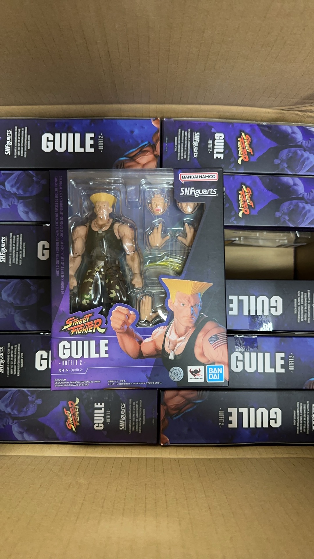 全新现货 万代 SHF 街霸6 Guile 古烈 扫把头 美国大兵  港版