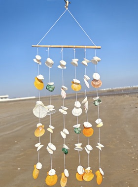 天然贝壳海螺风铃DIY材料包