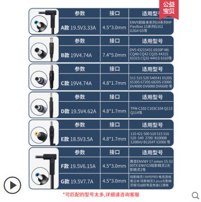 笔记本充电器惠普原装