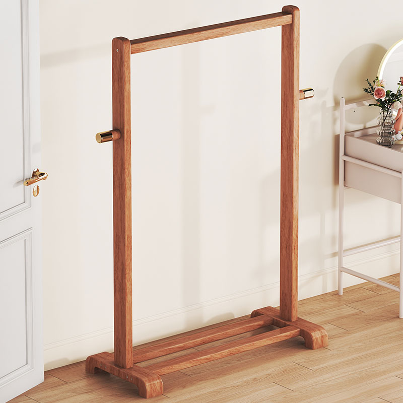 衣帽架全实木挂衣架落地卧室家用衣架室内简易榉木晾衣架衣服架子