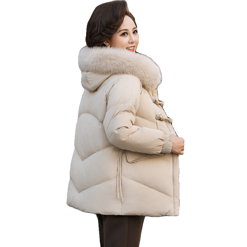 年轻妈妈冬装羽绒服中年女加厚