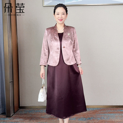 朵莹婚宴礼服妈妈洋气连衣裙套装