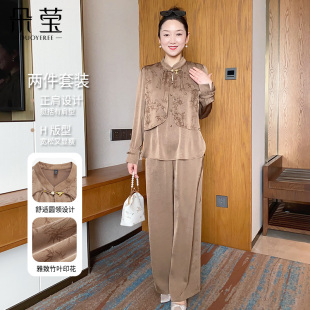 洋气新中式 新款 小衫 2025秋季 中老年国风两件套 套装 朵莹高端妈妈装