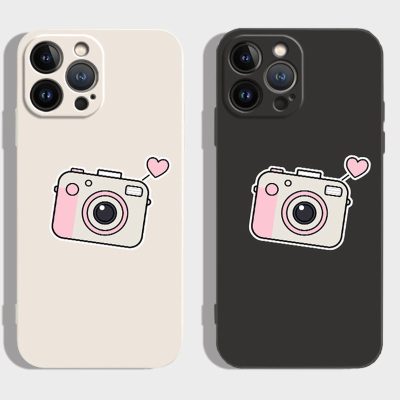 ins相机适用苹果13promax手机壳iPhone17pro小众17pm保护套se2可爱xs全包11pro软壳12mini防摔14plus新品15PM