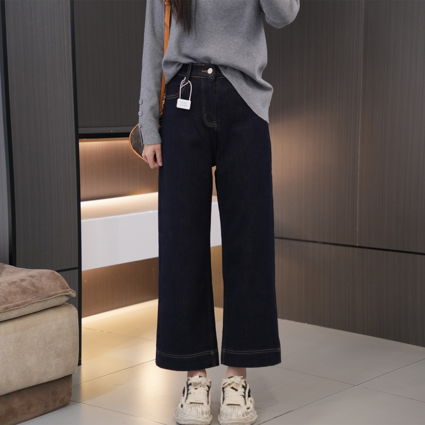 冬季必入加绒加厚保暖直筒牛仔裤