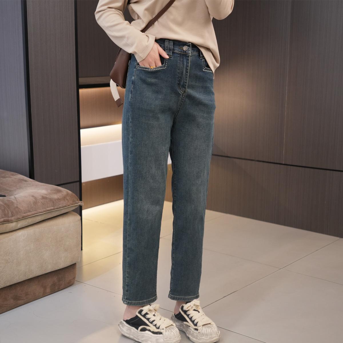 闭眼入巨显瘦高腰百搭哈伦牛仔裤