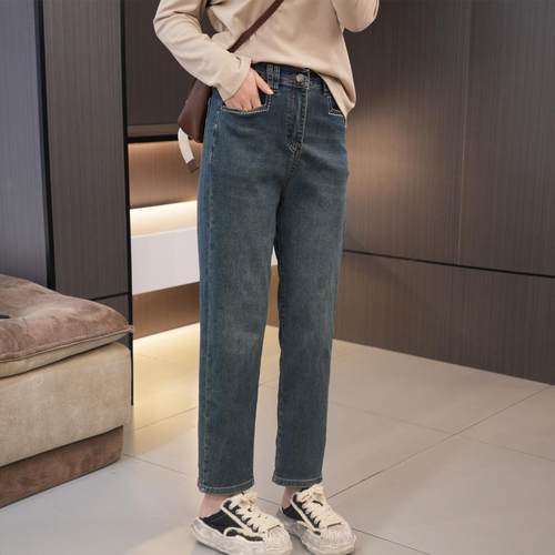 闭眼入巨显瘦高腰百搭哈伦牛仔裤