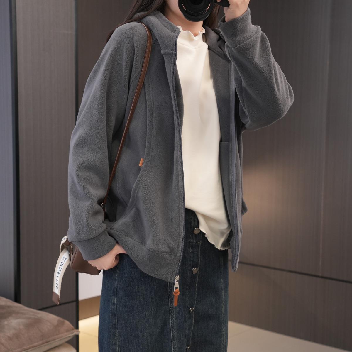 巨保暖亲肤双面绒大码休闲外套