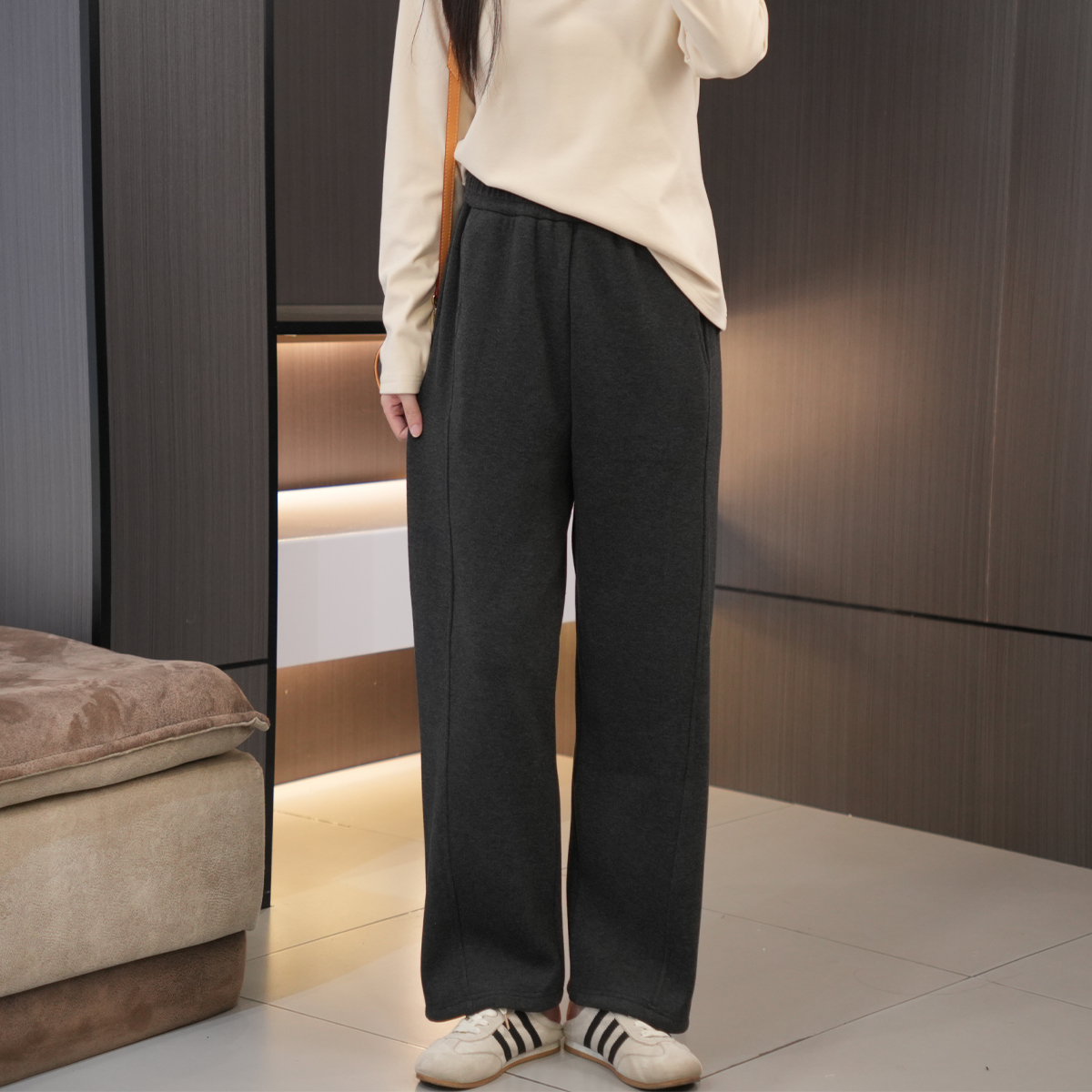 闭眼入加绒亲肤高腰显瘦休闲裤