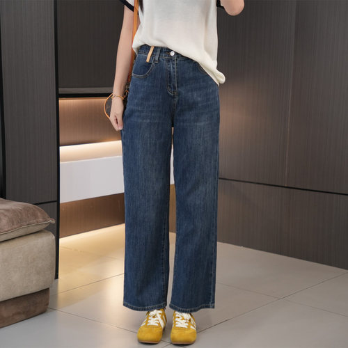 秋季必入新款腰围织带字母直筒裤