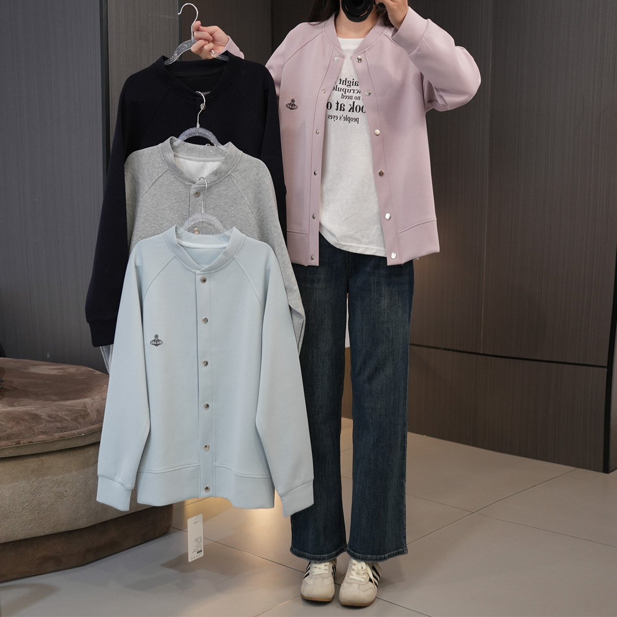 秋季必入甜酷日常刺绣棒球服外套
